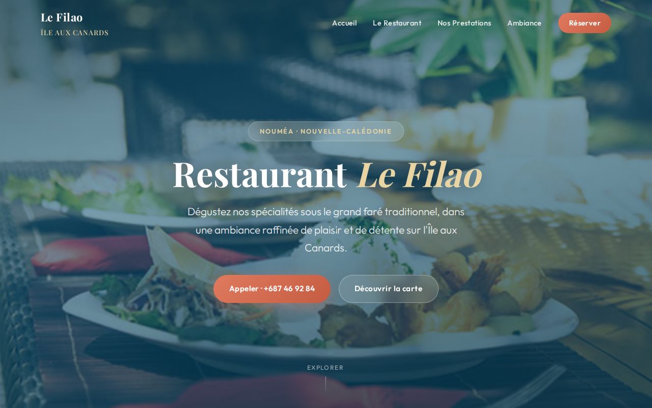 Ile aux Canards  Restaurant Le Filao